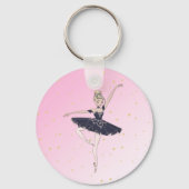 Ballerina Personal Pink Gold Sleutelhanger (Achterkant)
