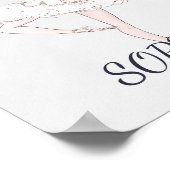 Ballerina Personal Pink Silver Dark Hair Poster (Hoek)