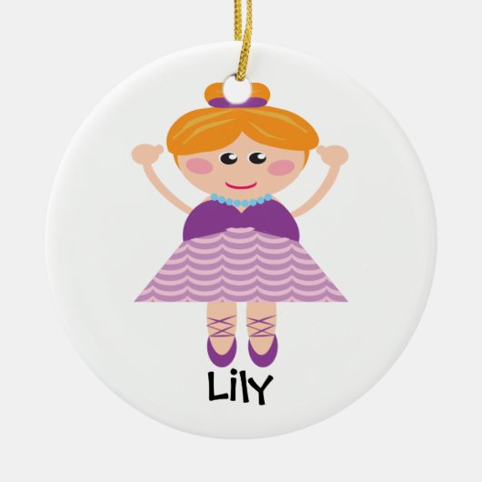 Ballerina Personalized Ornament (Voorkant)