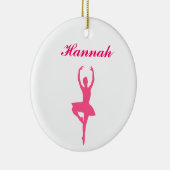 Ballerina Persoonlijke kerstversiering Keramisch Ornament (Rechts)