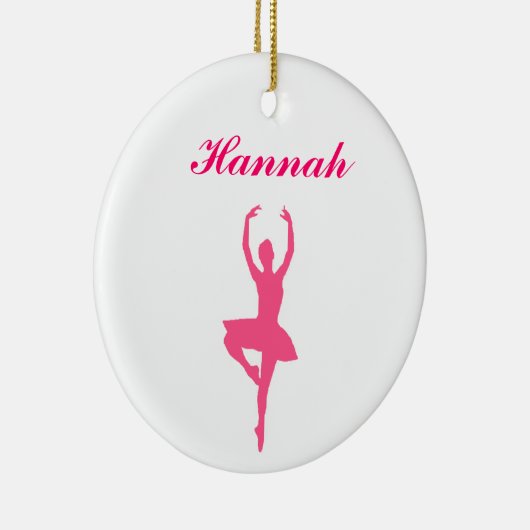 Ballerina Persoonlijke kerstversiering Keramisch Ornament (Rechts)
