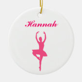 Ballerina Persoonlijke kerstversiering Keramisch Ornament (Voorkant)