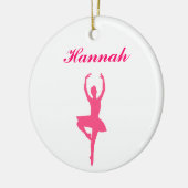 Ballerina Persoonlijke kerstversiering Keramisch Ornament (Links)
