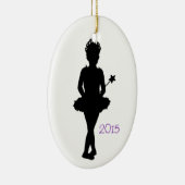 Ballerina Persoonlijke kerstversiering Sjabloon Keramisch Ornament (Rechts)