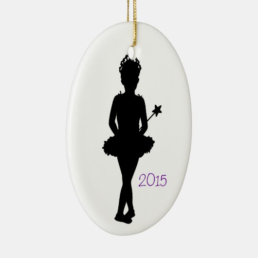 Ballerina Persoonlijke kerstversiering Sjabloon Keramisch Ornament (Rechts)