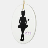 Ballerina Persoonlijke kerstversiering Sjabloon Keramisch Ornament (Links)
