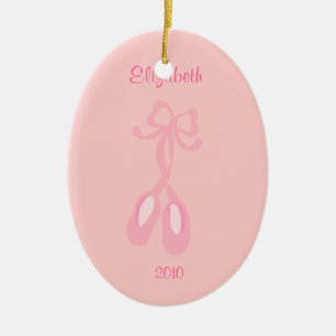 BALLERINA Persoonlijke naam kerstversiering Keramisch Ornament