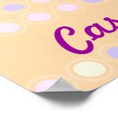 Ballerina perzik - donkerhaarmeisje "jouw naam"pos poster (Hoek)