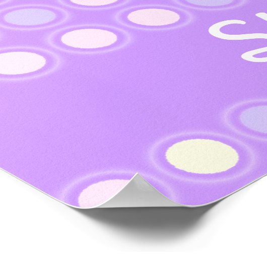 Ballerina perzik - rood haarmeisje "jouw naam" pos poster (Hoek)