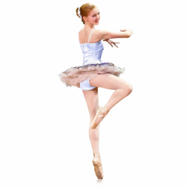 Ballerina Photo Sculpture Magnet Fotobeeldje Magneet (Voorkant)