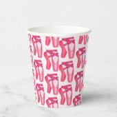 Ballerina Pink Ballet Dance Overweging Totenschoen Papieren Bekers (Rechts)