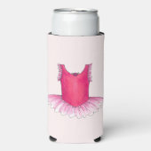 Ballerina Pink Ballet Dance Overweging Tutu Costuu Seltzer Blikjeskoeler (Seltzer Voorkant)