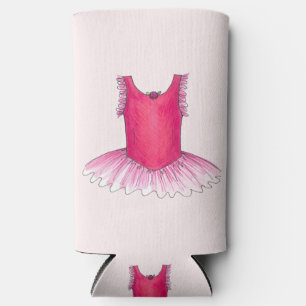 Ballerina Pink Ballet Dance Overweging Tutu Costuu Seltzer Blikjeskoeler