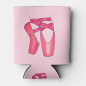 Ballerina Pink Ballet Dance Pointe Toe Shoes Blikjeskoeler (Voorkant)