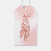 Ballerina Pink Ballet Slippers Cadeaulabel (Achterkant)