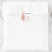 Ballerina Pink Ballet Slippers Ronde Sticker (Tas)
