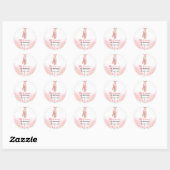 Ballerina Pink Ballet Slippers Ronde Sticker (Vel)
