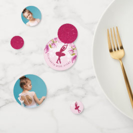 Ballerina Pink Birthday Foto Confetti