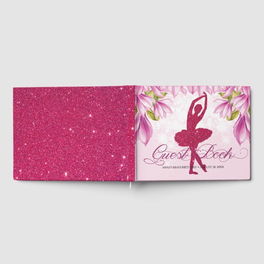Ballerina Pink Birthday I Baby shower Gastenboek (Volledig)
