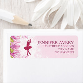 Ballerina Pink Birthday Return Label