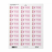 Ballerina Pink Birthday Return Label (Full Sheet)