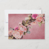 Ballerina Pink Bloemen Begrafenis Sympathie Dank u Notitiekaartje (Achterkant)