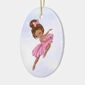 Ballerina Pink, Paarse  kerstmis Keramisch Ornament (Links)