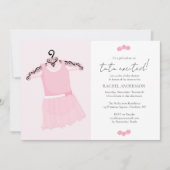 Ballerina Pink Tutu Baby shower Kaart (Voorkant)
