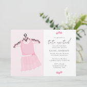 Ballerina Pink Tutu Baby shower Kaart (Staand voorkant)