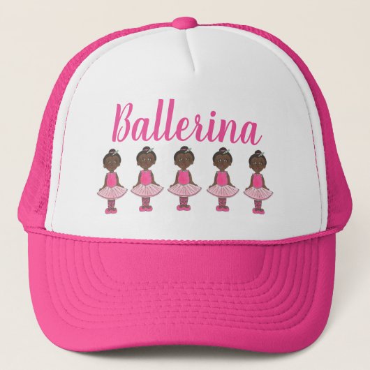 Ballerina Pink Tutu Dance Overweging Ballet Dancer Trucker Pet (Voorkant)