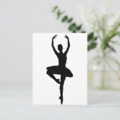 BALLERINA PIROUETTE (balletdanssilhouet) ~~ Briefkaart (Staand voorkant)
