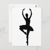 BALLERINA PIROUETTE (balletdanssilhouet) ~~ Briefkaart (Voorkant / Achterkant)