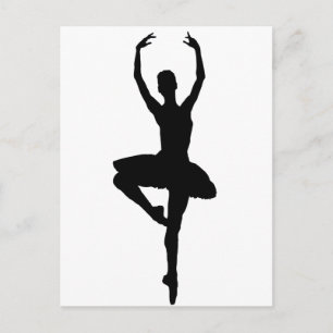 BALLERINA PIROUETTE (balletdanssilhouet) ~~ Briefkaart