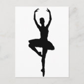 BALLERINA PIROUETTE (balletdanssilhouet) ~~ Briefkaart (Voorkant)