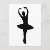 BALLERINA PIROUETTE EN POINTE (Ballet Dancer Silho Briefkaart (Voorkant)