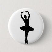 BALLERINA PIROUETTE EN POINTE (Balletdanser) ~ Ronde Button 5,7 Cm (Voorkant)