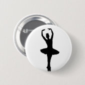 BALLERINA PIROUETTE EN POINTE (Balletdanser) ~ Ronde Button 5,7 Cm (Voorkant /achterkant)