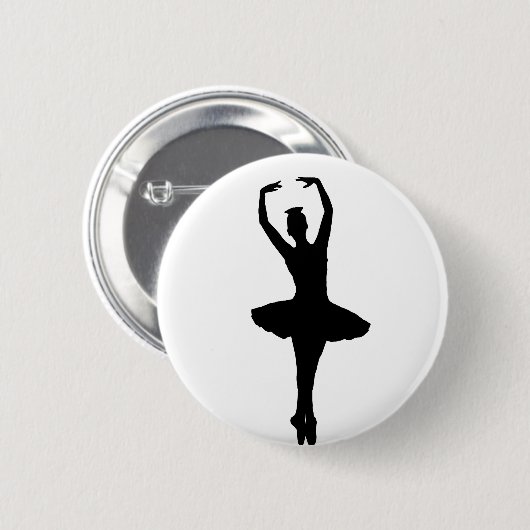 BALLERINA PIROUETTE EN POINTE (Balletdanser) ~ Ronde Button 5,7 Cm (Voorkant /achterkant)