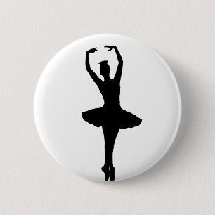 BALLERINA PIROUETTE EN POINTE (Balletdanser) ~ Ronde Button 5,7 Cm