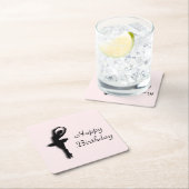 Ballerina Pirouette in Garden Green Kartonnen Onderzetters (Insitu)