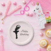 Ballerina Pirouette in Garden Green Papieren Bordje (Feest)
