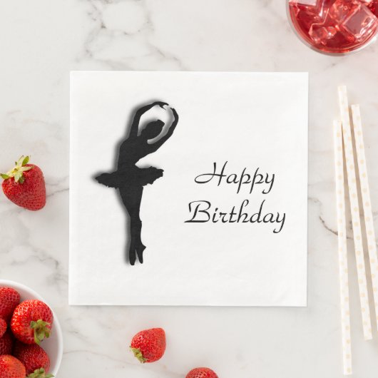 Ballerina Pirouette in Garden Green Servetten (Insitu)