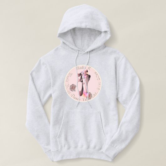 Ballerina Pointe Pink Dance Troupe Hoodie (Design voorkant)