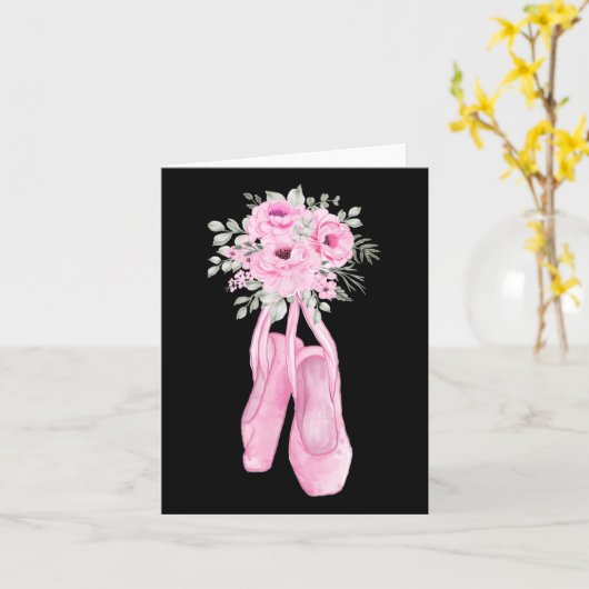 Ballerina Pointe Schoenen Bloemen Ballet Danser Sp Kaart (Gele Bloem)