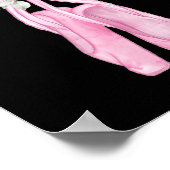 Ballerina Pointe Schoenen Bloemen Ballet Danser Sp Poster (Hoek)