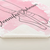 Ballerina Pointe Schoenen Roze Waterverf Sherpa Deken (3/4)