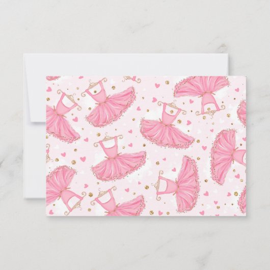 Ballerina Pointe Shoes Tutu Gepersonaliseerde Note Kaart (Achterkant)