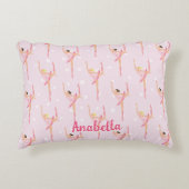 Ballerina Polka Dot Pattern Design Accent Kussen (Voorkant)