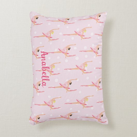 Ballerina Polka Dot Pattern Design Accent Kussen (Voorkant(Verticaal))