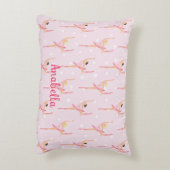 Ballerina Polka Dot Pattern Design Accent Kussen (Achterkant (Verticaal))